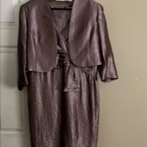 Elegant Brown Dress with Jacket